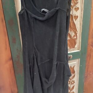 Black Sleeveless Mesh Dress